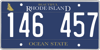 RI license plate 146457