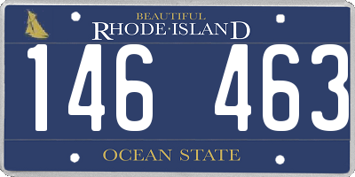 RI license plate 146463