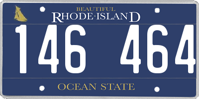RI license plate 146464