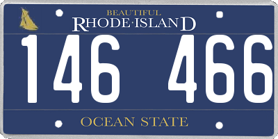 RI license plate 146466