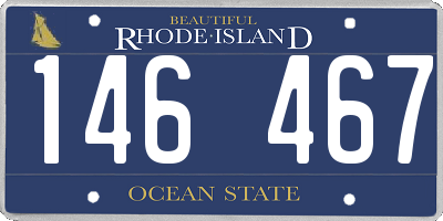 RI license plate 146467