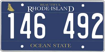RI license plate 146492
