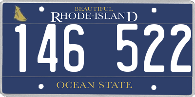 RI license plate 146522