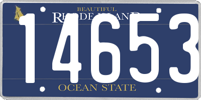 RI license plate 14653