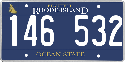 RI license plate 146532