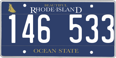 RI license plate 146533