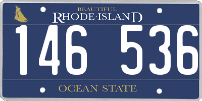 RI license plate 146536