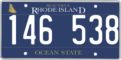 RI license plate 146538