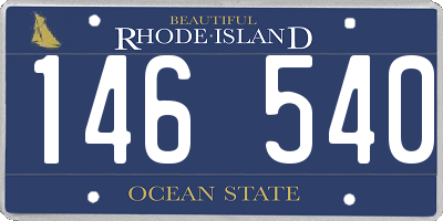 RI license plate 146540