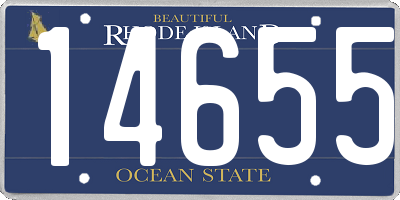 RI license plate 14655