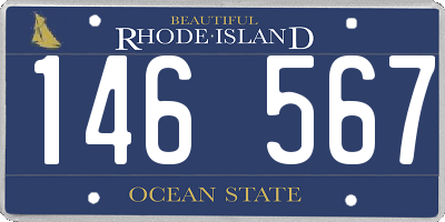 RI license plate 146567