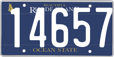 RI license plate 14657