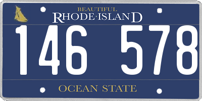RI license plate 146578