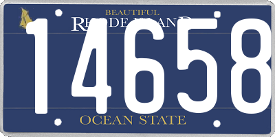 RI license plate 14658