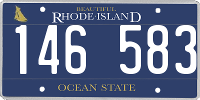 RI license plate 146583