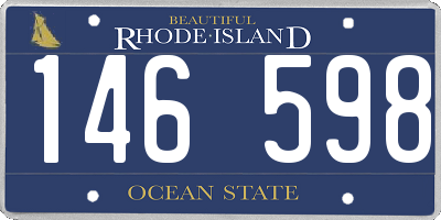 RI license plate 146598