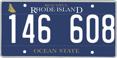 RI license plate 146608