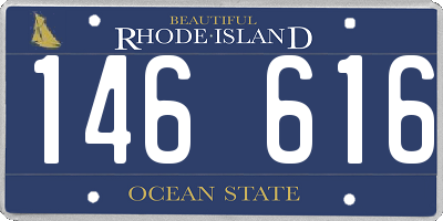 RI license plate 146616