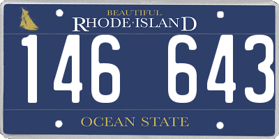 RI license plate 146643