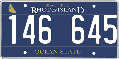 RI license plate 146645