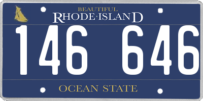 RI license plate 146646