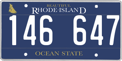 RI license plate 146647