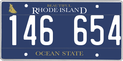 RI license plate 146654