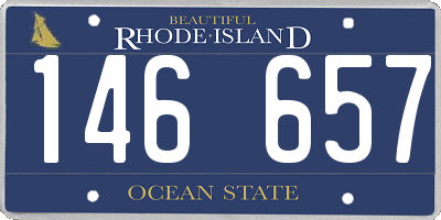 RI license plate 146657