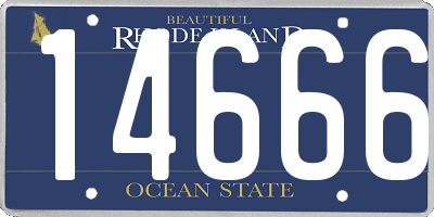RI license plate 14666