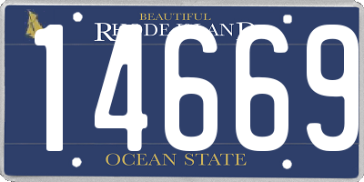 RI license plate 14669