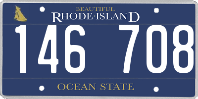 RI license plate 146708