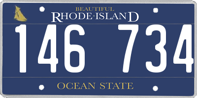 RI license plate 146734
