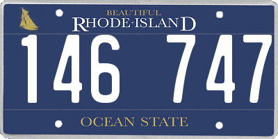 RI license plate 146747