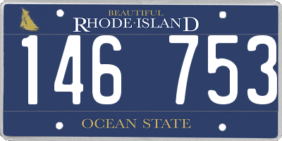 RI license plate 146753
