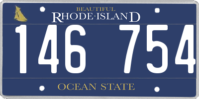 RI license plate 146754