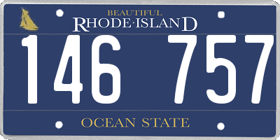 RI license plate 146757