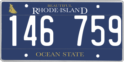 RI license plate 146759