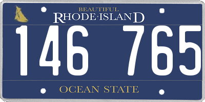 RI license plate 146765