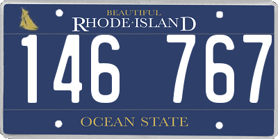 RI license plate 146767