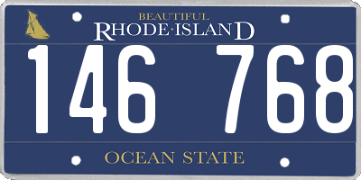 RI license plate 146768