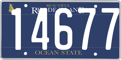 RI license plate 14677