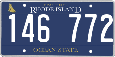RI license plate 146772