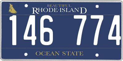 RI license plate 146774