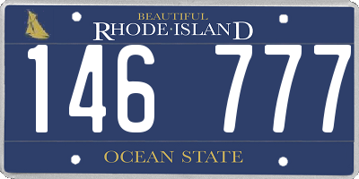 RI license plate 146777