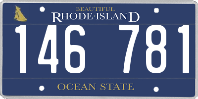 RI license plate 146781