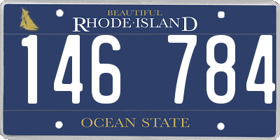 RI license plate 146784
