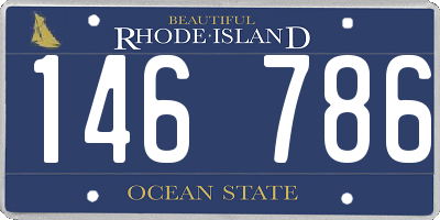 RI license plate 146786