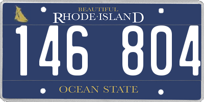 RI license plate 146804