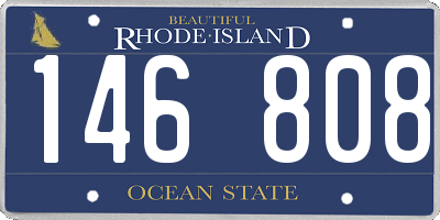 RI license plate 146808