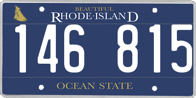RI license plate 146815
